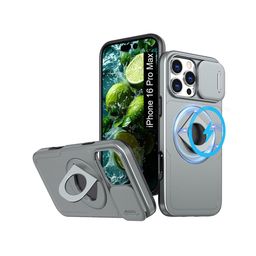 Luxury Kase iPhone 16 Pro Max Mag-Safe Shockproof Rugged Case with Ring Kickstand-picture-30