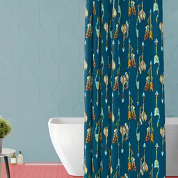 ArtzFolio Blue & Yellow Printed Waterproof Shower Curtain-image-82