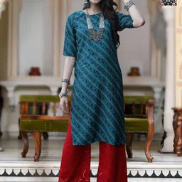 Moda Rapido Selection Of 2 Bandhani Printed Round Neck Straight Kurta-image-38