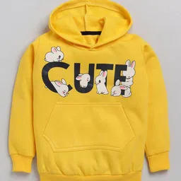 Lazy Shark Girls Cute Bunnies Printed Hooded Pullover Sweatshirt-88