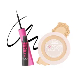 GLAM21 Set Of 2 Forever Matte Compact Powder - Light Beige 02 & Xtreme Eyeliner - Black-6