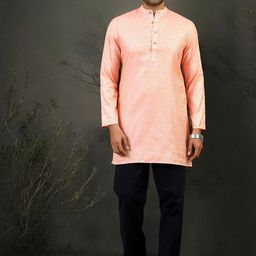 TATTVA Men Floral Embroidered Thread Work Kurta-image-50