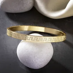 Anouk Men Stainless Steel Gold-Plated Kada Bracelet-image-41