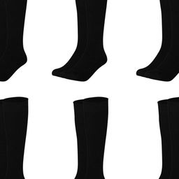 MUKHAKSH Unisex Black Socks-image-104