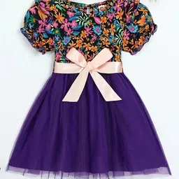 Miss & Chief Embellished Net A-Line Dress-image-68