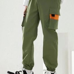 BAESD Boys Relaxed Cargos Trousers-image-75