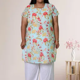 myplusfashion Women Floral Printed Kurta-picture-19
