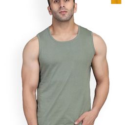 SLOWLORIS Pack Of 2 Scoop Neck Sleeveless Cotton Gym Vests-picture-16