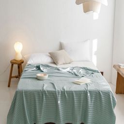 JC HOME Blue Geometric AC Room 300 GSM Double Bed Quilt-image-96