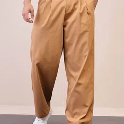 MASCLN SASSAFRAS Men Loose Fit Pleated Trousers-image-88