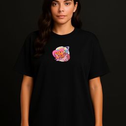 Anikmart Women Dri-FIT Graphic Printed Round Neck Cotton Oversized T-shirt-picture-28