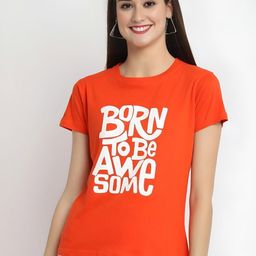 Mast & Harbour Typography Printed Round Neck Short Sleeves Cotton T-shirt-image-93