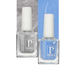 PERPAA Colorich 2-Pcs Quick Dry Long Lasting Nail Polishes - Ice Blue 06-Texture Silver 09-52