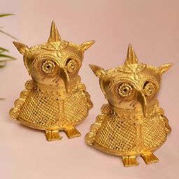 Peepul Tree Gold-Toned 2 Pieces Figurine Showpiece-image-38