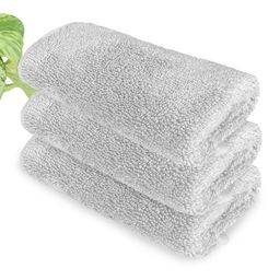 Heelium Grey 3-Pcs 600 GSM Anti-Bacterial Bamboo Face Towels-16