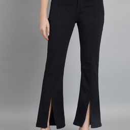 Moda Rapido Women Jean Bootcut Front Slits High-Rise Stretchable Jeans-image-44