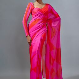 AWRIYA Printed Satin Saree-picture-53