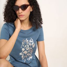 Honey by Pantaloons Women Floral Printed Round Neck Cotton Top-picture-26