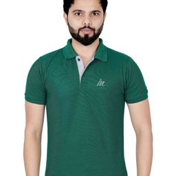 LA MILANO Men Polo Collar Slim Fit T-shirt-image-88