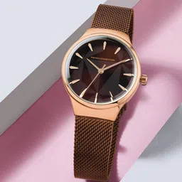 French Connection Women Brown Dial & Brown Stainless Steel Bracelet Style Straps Analogue Watch FCN00021D-image-46