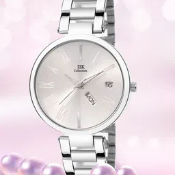 IIK COLLECTION Women Mother of Pearl Dial & Stainless Steel Bracelet Style Straps Analogue Watch-88