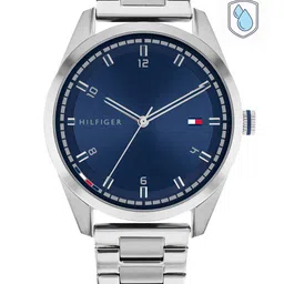 Tommy Hilfiger Men Blue Dial & Silver Toned Stainless Steel Bracelet Style Straps Analogue Watch-picture-53