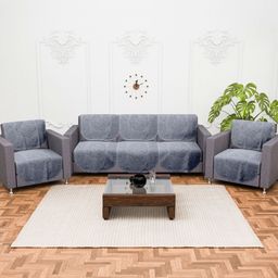 Aura Grey Cotton Sofa Cover-image-20