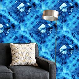 ArtzFolio Printed UV-Resistant Anti-Bacterial Shibori Indigo Batik Peel & Stick Wallpaper-image-67