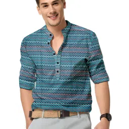 ISUEL FAB Men Geometric Pattern Casual Shirt-9