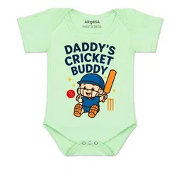 Arvesa Kids-Unisex Green Cotton Rompers-image-55