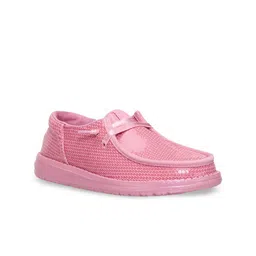HEYDUDE Women Textile Embellished Round Toe Slip-On Sneakers-picture-56