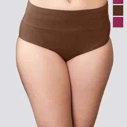 Kalyani Pack Of 4 High Rise Hipster Briefs Isac_S_RBD_RBD_BRW_BRW_P4-picture-21