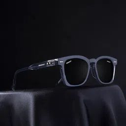 RESIST EYEWEAR Unisex Wayfarer Sunglasses with UV Protected Lens KNIGHT GREY BLACK-image-83