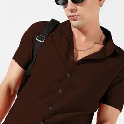 BUSCOTT Self Design Spread Collar Casual Shirt-picture-1