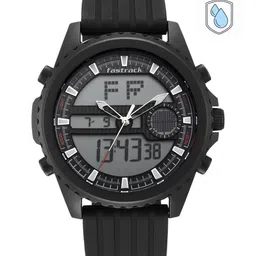 Fastrack Men Black Dial & Black Straps Analogue and Digital Watch 38064PP01-41