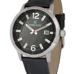 Daniel Klein Men Black Dial & Black Leather Straps Analogue Watch DK12153-5-New-41