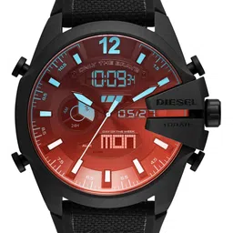 DIESEL Men Black Mega Chief Analogue and Digital Watch DZ4548-27