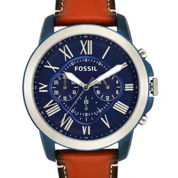 Fossil Men Blue & Brown Analogue Watch FS5151-23