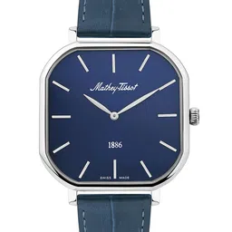 Mathey-Tissot Men Dial & Leather Textured Straps Analogue Watch H7917ALBU-42