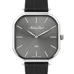 Mathey-Tissot Men Dial & Leather Textured Straps Analogue Watch H7917ALS-58