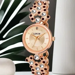 LOREM Women Printed Dial & Stainless Steel Straps Analogue Watch LR256-A-picture-3