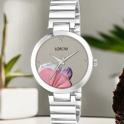 LOREM Women Printed Dial & Stainless Steel Straps Analogue Watch LR312-B-picture-6