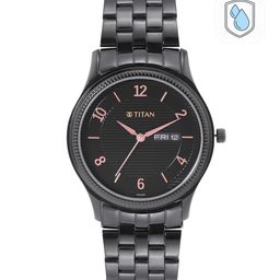 Titan Men Stainless Steel Bracelet Style Straps Analogue Watch NR1824NM01-58