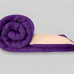 RF RELAXFEEL Purple & Peach Geometric Heavy Winter 233 GSM Single Bed Quilt-image-97