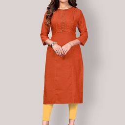 Archittam Ethnic Motifs Yoke Design Sequinned Detailed Straight Kurta-image-43