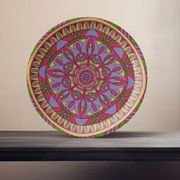 nestroots Pink & Purple Printed Ceramic Wall Plates-image-23
