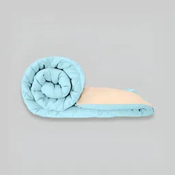 RF RELAXFEEL Blue & Peach Geometric Heavy Winter 233 GSM Single Bed Quilt-image-91