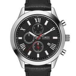 Timex Men Brass Dial & Leather Straps Analogue Chronograph Watch TWEG18509-EX-11