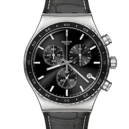 Swatch Men Dial & Leather Straps Analogue Watch YVS495-image-82