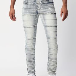 WAIMEA Men Skinny Fit Mildly Distressed Heavy Fade Acid Wash Stretchable Jeans-image-32